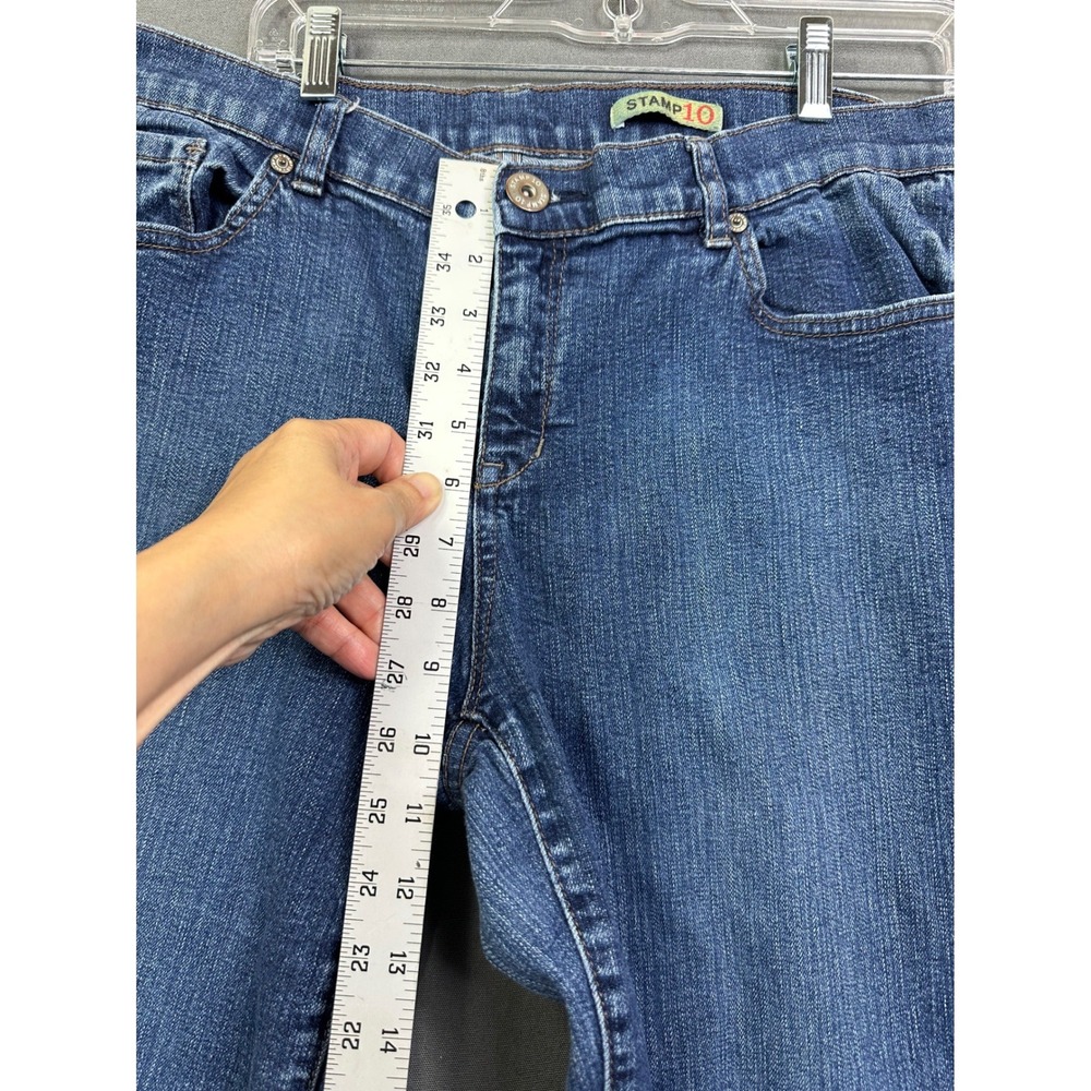 Stamp 10 Women's Straight Leg Blue Jeans Medium Wash Size 14 - Picture 7 of 14